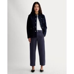 Everlane The Utility Straight Leg Pant Navy  28.5" Size 6 New With Tags
